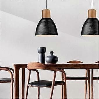 Industriel loftslampe E27 Retro Metal Pendel til Soveværelse Stue Sort - Sort PAGNE