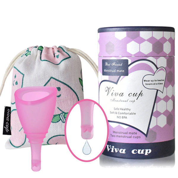 Menseskopp med ventilutslipp Moon Cups Kvinnelig hygiene Silikon Gjenbrukbar Menseskopp