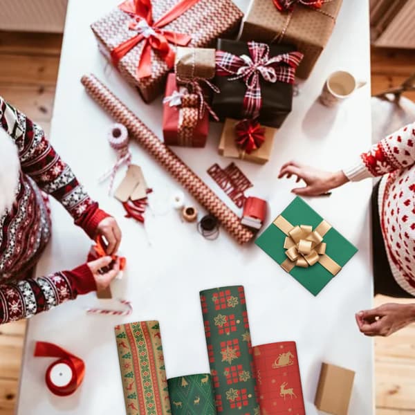 Julklappspapper Förtjockat julkraftpapper grossist Julgran älg presentförpackning omslagspapper