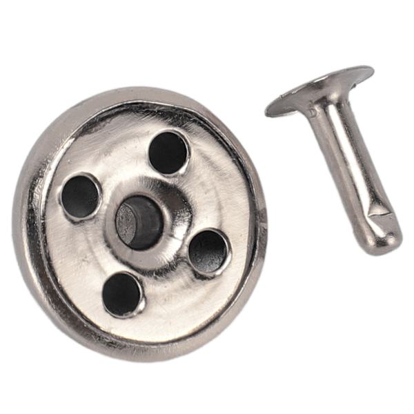 18mm Lädernitset Kit Rostfritt Blekningsbeständigt Hållbart Järnnit Stud DIY Lädernitstillbehör för Armband Hattar Bälten Silver