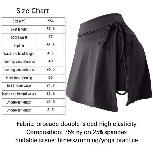 Tennis Skorts-nederdele med lommer Strækbart nederdel med snoretræk