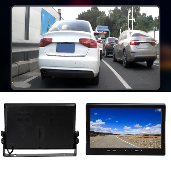 10,1 tum Bakkamera Monitor TFT LCD Skärm med Solskydd Universal för Bil Lastbil Husbil Minivan Trailer