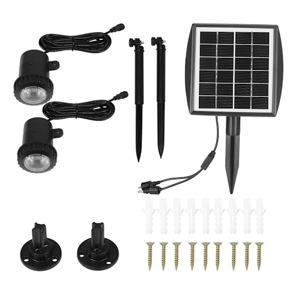 Solcelled Opladning Akvarium Fiskedam Swimmingpool Under Vand Lampe Lys Vandafvisende