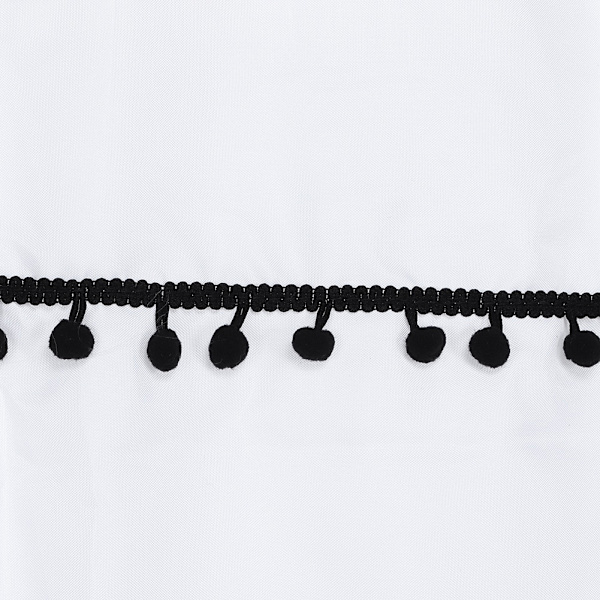 Elegant Sort-Hvid Polyester Badeværelsesbruseregnbue Vandafvisende Skimmelresistent Badeforhæng 180x180cm