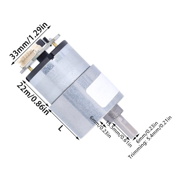 JGB37‑520 Nopeusvähennysvaihteinen sähkömoottori Mikro DC-vaihteinen moottori enkooderilla DC12V60RPM