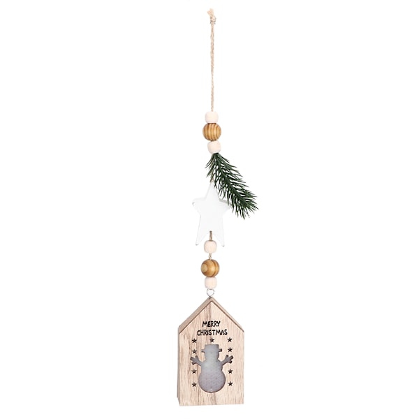 Julepynt Lysende LED Lys Håndverk Julelampe Hjem Henger Ornament Snømann