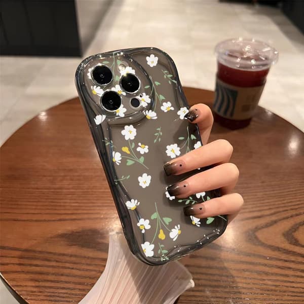 Kompatibel med iPhone 16 Plus-deksel - Svensk sommerinspirert blomstermønster (hvit) White iPhone 16 Plus