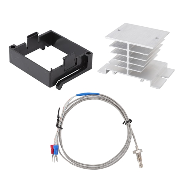 Farm Digital Termostat Præcis PID Temperaturregulator med K Termoelement Metal Varmesænke Solid Relæ 100V‑240V 25A