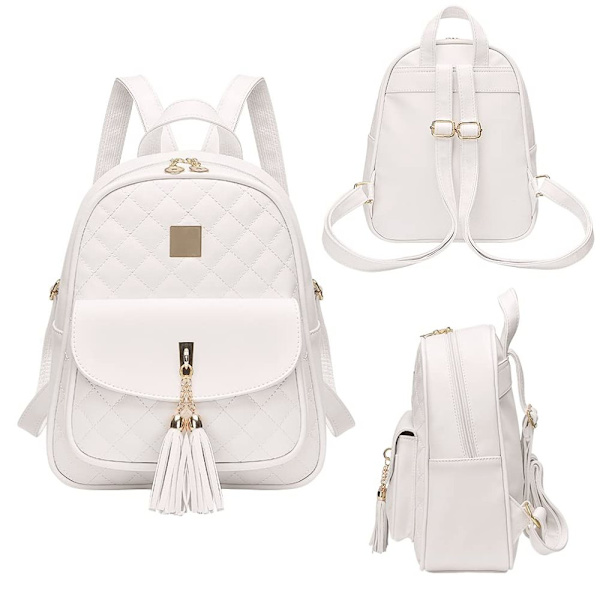 Atarni Kvinders Lille Elegant Læderrygsæk - 3 i 1 Casual Daypack Rygsække Håndtaske Moderne Rygsæk City Rygsæk Lille PU Læder Daypack til