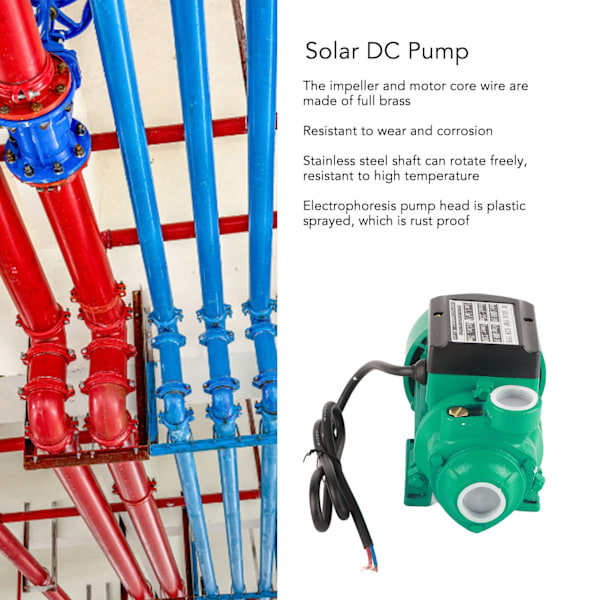 Solardrevet DC-pumpe, bærbar, 25m højtryk, stor flow, IP44, græsplænefontæne vandpumpe til landbrugsvanding, 230W DC24V