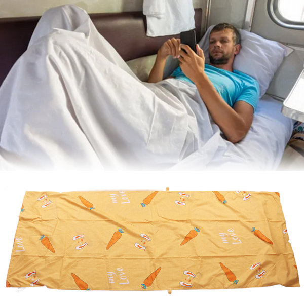Unimaku 80 X 210cm Super Ohut Kuitu Pölynkestävä Nukkumislakana Hotelli Liiketapaaminen Matkailu Nukkumissäkki Porkkana-Tyyli