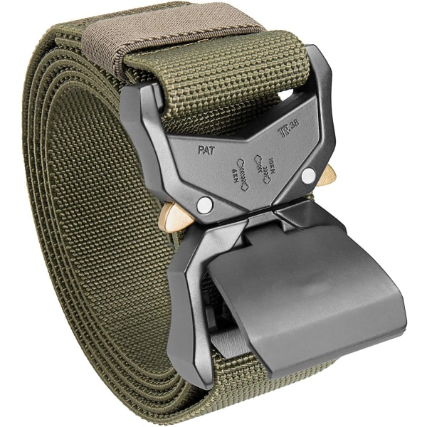 Tactical Belt, Military Hiking Rigger 1,5" Nylon Web Work Belt w