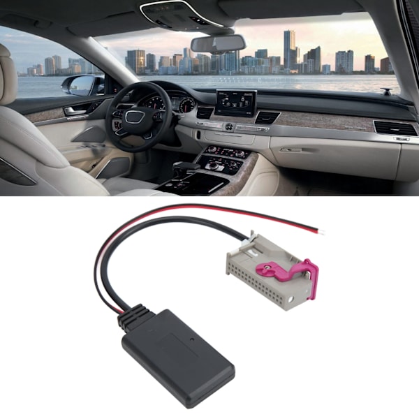 Bil Bluetooth5.0 Trådløs Modul 32-pins AUX IN Adapter Erstatning for A3 A4 A6 A8 RNS E Navigasjon