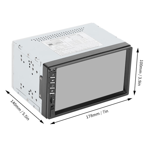 2Din Bil MP5 Afspiller 7in Touchscreen Høj Definition FM Radio Stereo Lyd Bluetooth Håndfri