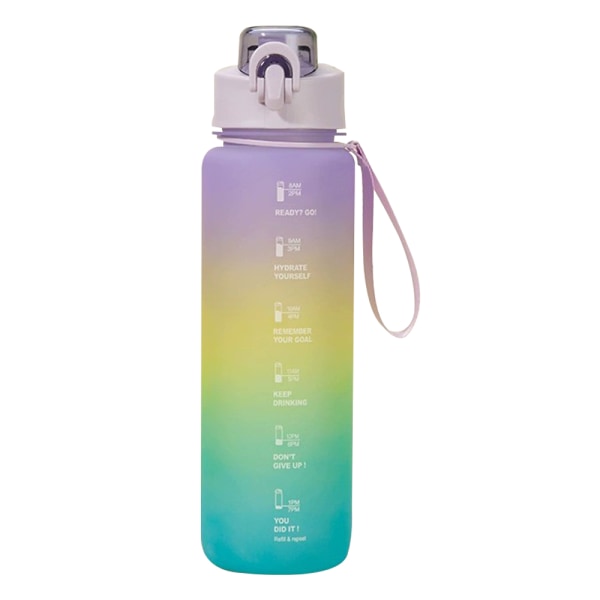 1000 ml vesipullo - Outdoor Frosted Rainbow Sports Water Cup