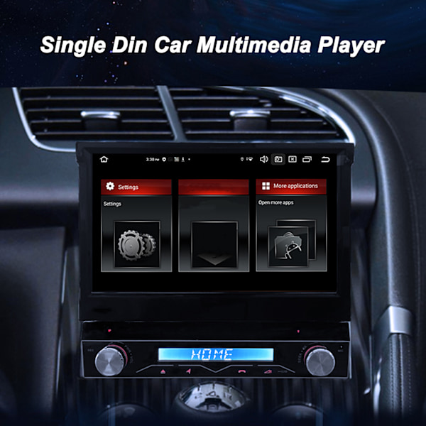 Single Din Bilstereo til Android 11.0 WIFI 4G DSP Carplay Auto GPS Navigation Universal Multimediaafspiller