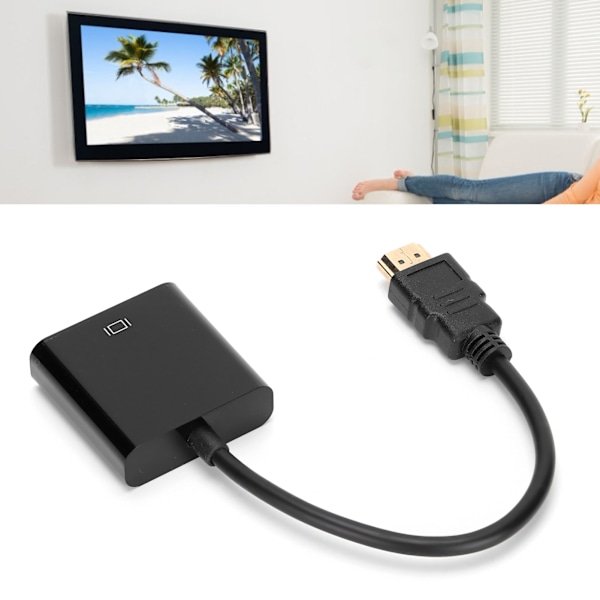 ZHIYUEN® Portabel Konverter, HD-skärmadapter för Laptop till Monitor, Stöder 1080P Full HD Signalprestanda, Bred Kompatibilitet med Stationära Datorer,