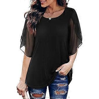 1 stk-flaggermusermet rund hals T-skjorte-Bilde 5-L( style363)
