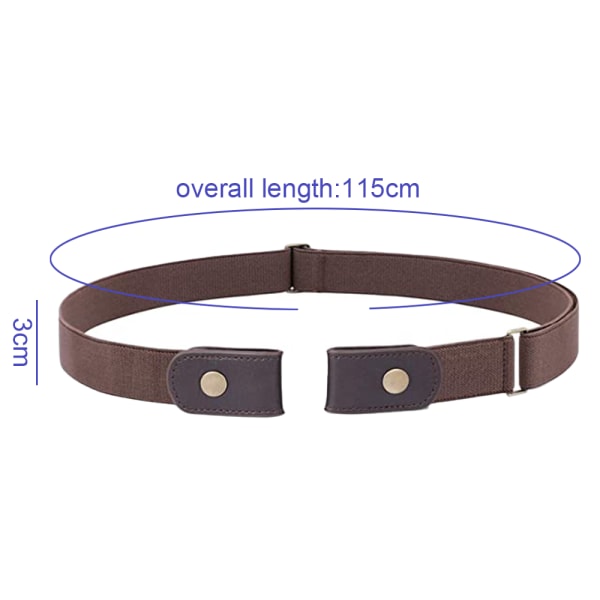 2 Pack No Buckle Free Elastic Belt， Comfortable Adjustable Invis