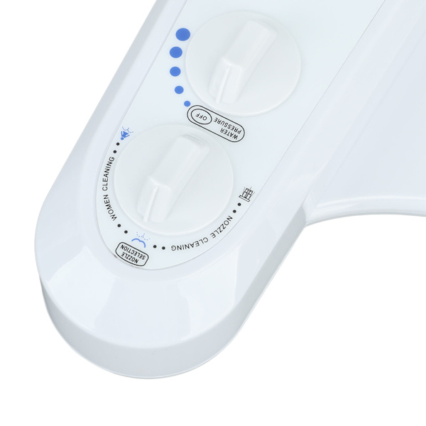 Bidettillbehör Självrengörande Dubbelmunstycke Justerbart Vattentryck Kallt Vatten Toalettbidet för Feminin Tvät 3/8