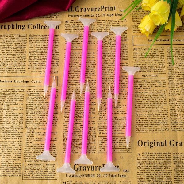 10 stk Diamantmalingpenn Dobbel End Diamantmalingpenn Broderipen for DIY