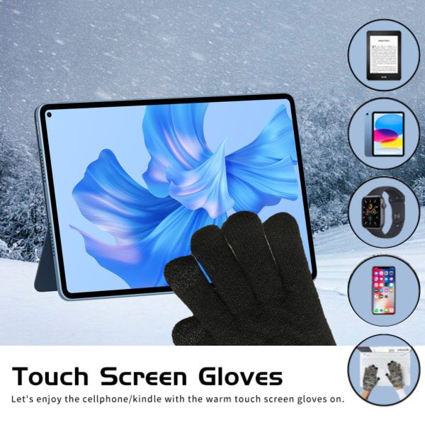 Dam Winter Touch screen Magic handskar Dam tjock varm