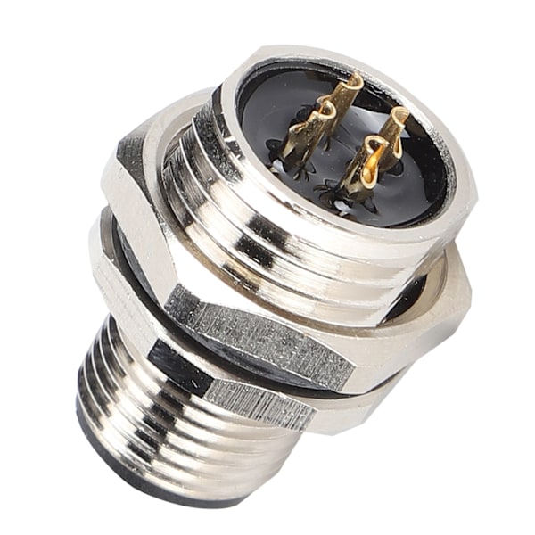 M12BP4 M16 Tråd Panelmonterad Uttag M12 IP67 Vattentät Kontakt 4-polig Stickkontakt Adapter