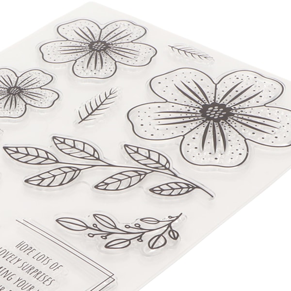 10 st Klara Stämplar Blommönster Återanvändbara TPR DIY Dekorativa Stämplar för Korttillverkning Scrapbooking