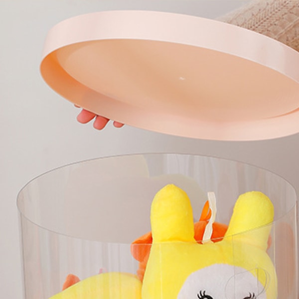 Lättåtkomlig Förvaringstub för Gosedjur för Barnrum, Stor Kapacitet Utrymmesbesparande Förvaring för Olika Mjuka Leksaker, 26 cm Diameter