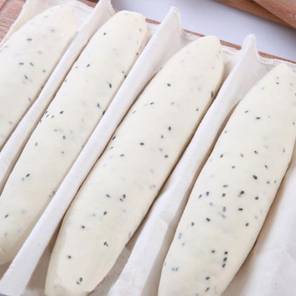 Non-Stick Bakduk för Perfekta Bröd, Helt Naturligt Säker Jäsduk Absorberande Material, Formningsverktyg för Baguetter Limpor Ciabatta (75 cm)