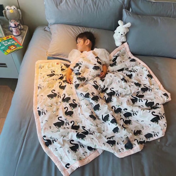 Stretchigt tyg muslin babyfilt med fjäderlätt mjukhet, hudvänlig och otroligt mjuk barnfilt för vår sommar vinter, 102 cm x 74 cm
