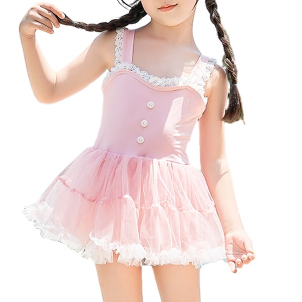Girls Swimsuit Girls Princess One Piece Baddräkt med kjol
