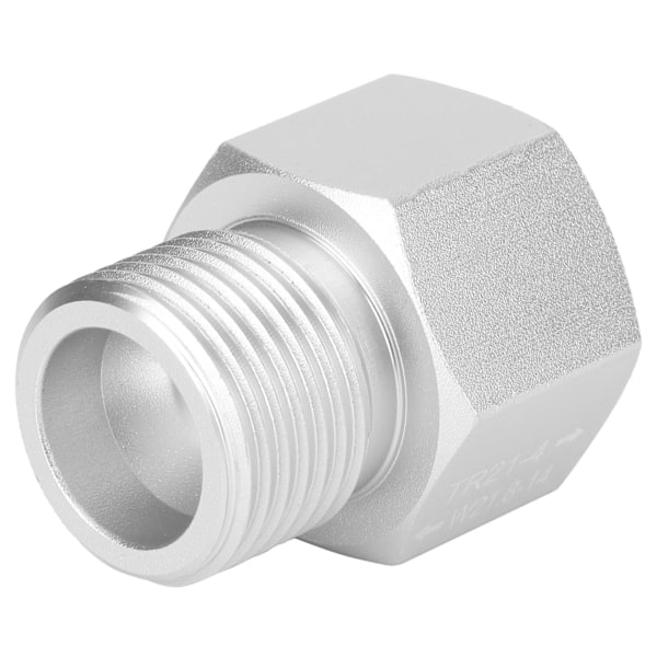 TR21x4 till W21.8‑14 Adapter Aluminium Soda Cylinder CO2 Tank Konverter Silver
