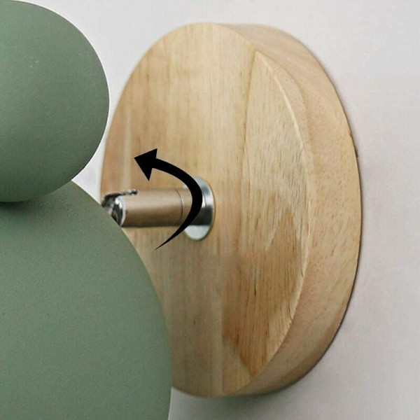 Rund Metall Vägglampa med Tecknat Motiv, Macaronfärgad Nordisk Design E27 Sockel för Hall Kök Trappor