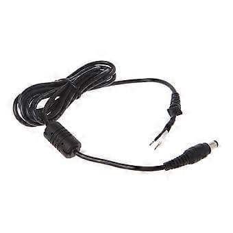 Vinkelret til han-strømkabel, 18AWG 5,5MM x 2,1MM han til han stik patch ledningsadapter sort