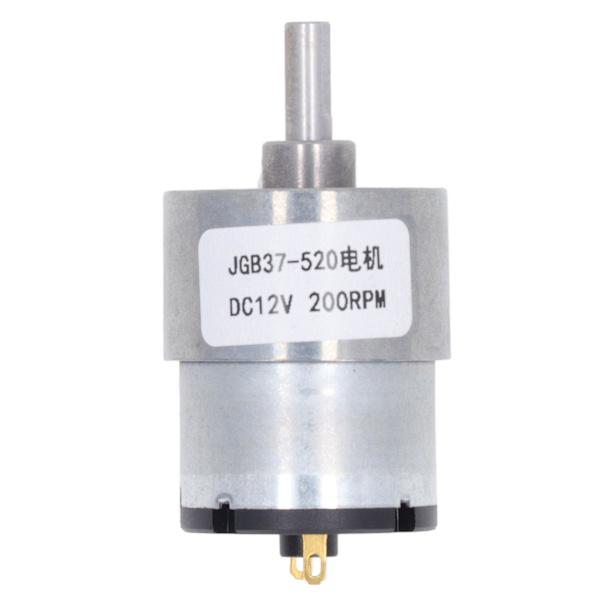Vaihteistoinen DC 12V -moottori, nopeudenvaihde, Hall-kooderi, robottilaitteille, 200RPM
