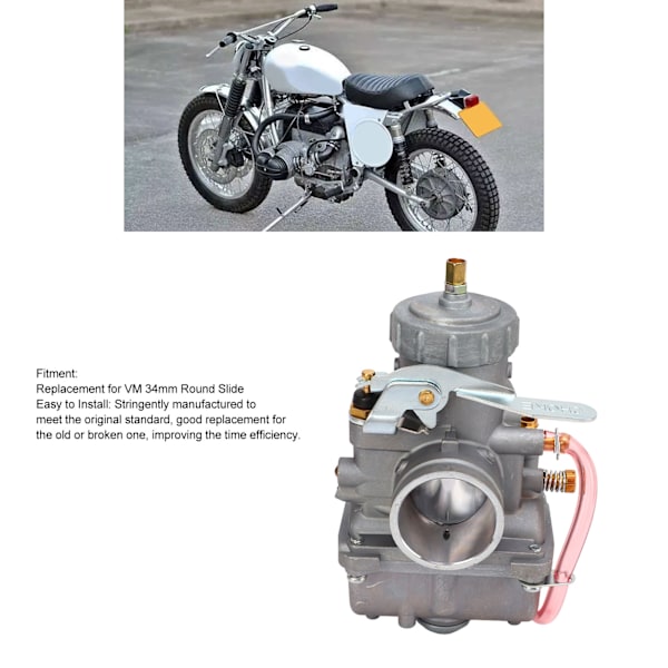 Forgaser VM34 168 34mm Bore 40mm Spigot Montering Udskiftning til VM Rund Glide