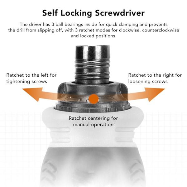 12-i-1 Ratsjettskruetrekker Multifunksjonell Selvlåsende Skrutrekker med Dobbeltsidede Bor