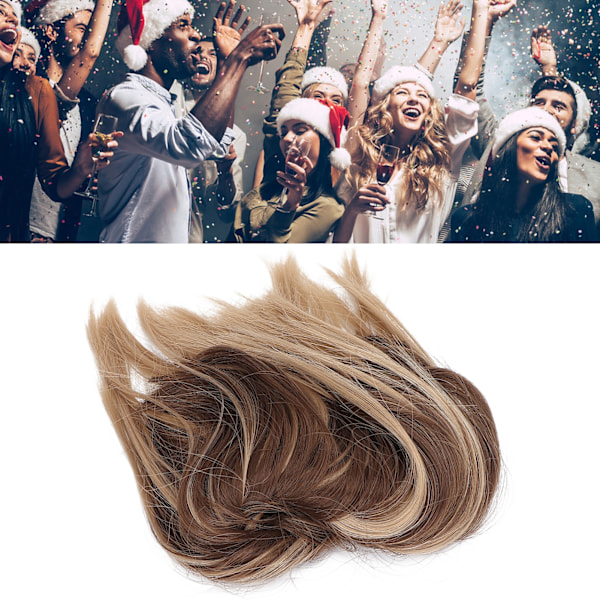 Hårstykke for rotete bun - Kvinnelig Mote Updo Hestehale Syntetisk Hårstykke for Dating Dansing Fest Q17‑18T10#
