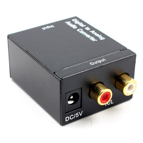 Digital Optisk til Analog Lydkonverter, Plug and Play Lydkonverter, Gør SPDIF til RCA Konvertering Nemmere med Dobbelt Input Support, Sikrer