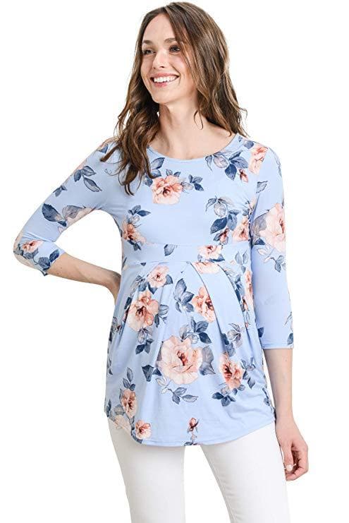 Ventetoppe til kvinder Peplum Bluse med Læg foran til Gravide