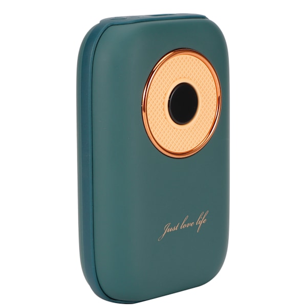 Retro Skivspelare Form Bärbara Handvärmare USB Digital Display Power Bank för Vintergåvor DC5VGrön