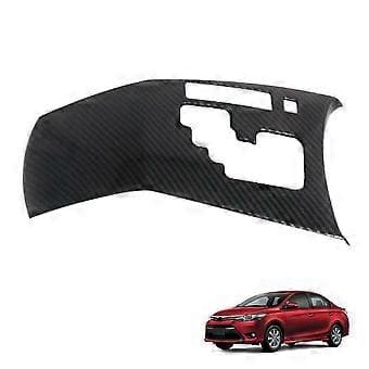 Bil Kulfiber Central Gearskifte Panel Kontrolpanel Mærkat Interiør Modifikation til Toyota VIOS