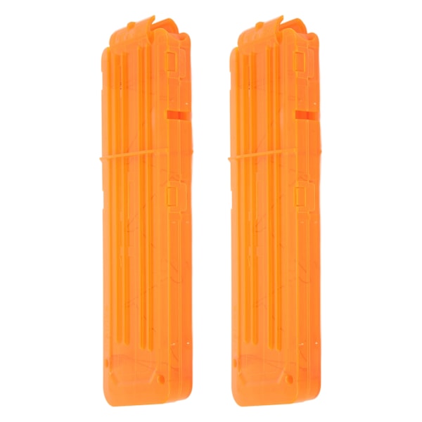 2 ST Mjuka Magasin 15 Dart-Klipp för Mjuka Skjuttleksaker Patronklipp Plastleksakstillbehör Orange