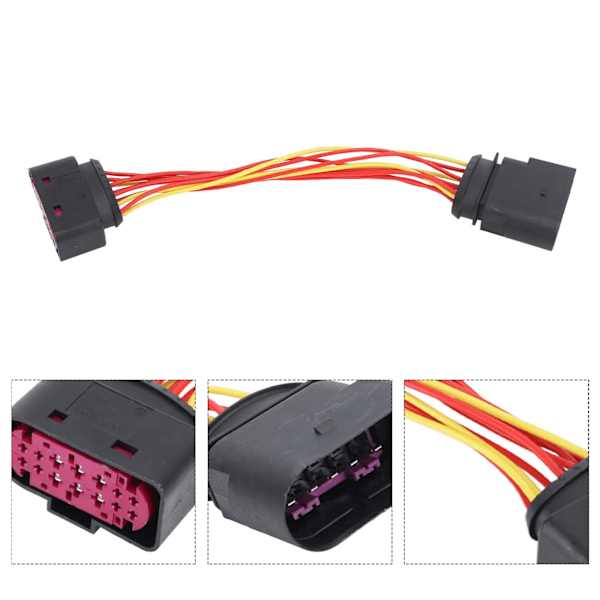 9 till 14-stifts Xenon-strålkastarkontakt 1J0 973 737 Strålkastarkontaktkontaktkabel för B7 B6 CC MK6