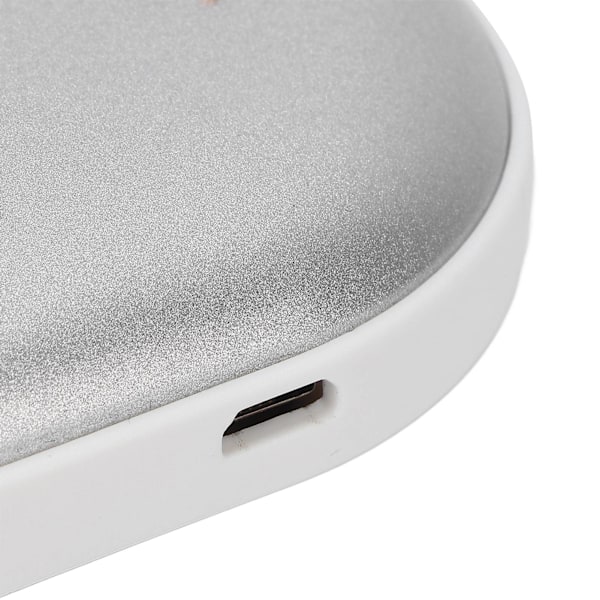 Multifunktionell Elektrisk Handvärmare Powerbank 3 Växlar Justering Snabb Uppvärmning Handvärmare Silver