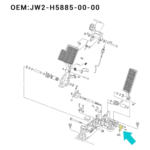 Throttle Position Sensor JW9 H5885 00 00 Golfvogn Motor TPS Sensor til G29 Drive YDRE 2