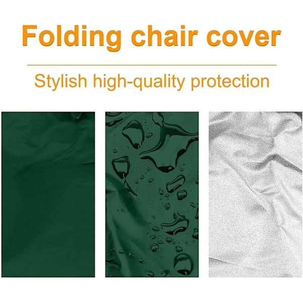 Överdrag för hopfällbara utomhusstolar, 210D Oxford-material, vindtät design säkerställer säkerhet för dina uteplats- och strandstolar, dammtätt i alla väder, lätt att