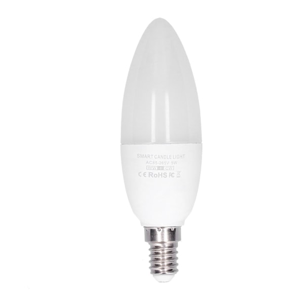 Wifi Smart Lampa E14 Stark Hushållsapp Fjärrkontroll LED-lampa för Tuya Kallvit 85‑265V