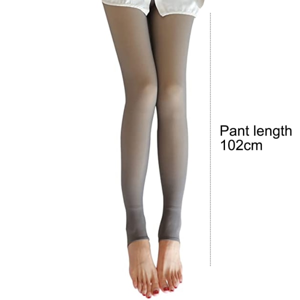 Winter Thermal korkeavyötäröinen läpinäkymättömät sukkahousut naisille Fleecevuorattu C